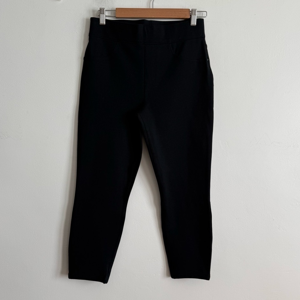 Spanx Black Ponte Knit Work Office Leggings Pants